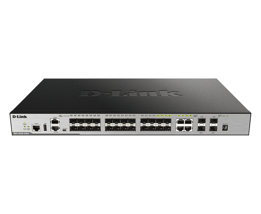 D-Link 28-Port Layer 3 Stackable Managed Gigabit Fiber Switch - (DGS-3630-28SC/SI)