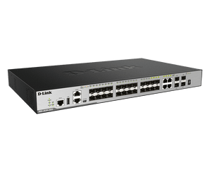 D-Link 28-Port Managed Stackable Switch with 10GbE Ports | 20 GbE SFP Ports + 4 1GbE Combo Ports + 4 10GbE SFP+ Uplink Ports | L3 | Stacking | Web Managed | Optional D-View | NDAA Compliant - (DGS-3630-28SC/SI)