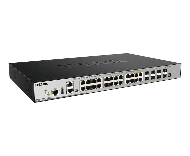 D-Link 28-Port Layer 3 Stackable Managed Gigabit Switch - (DGS-3630-28TC/SI)