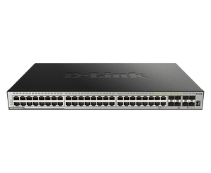 D-Link 52-Port Managed Stackable Switch with 10GbE Ports | 44 GbE Ports + 4 Combo 1 GbE/SFP Ports + 4 10GbE SFP+ Uplink Ports | L3 | Stacking | Web Managed | Optional D-View | NDAA Compliant - (DGS-3630-52TC/SI)