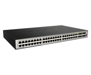 D-Link 52-Port Managed Stackable Switch with 10GbE Ports | 44 GbE Ports + 4 Combo 1 GbE/SFP Ports + 4 10GbE SFP+ Uplink Ports | L3 | Stacking | Web Managed | Optional D-View | NDAA Compliant - (DGS-3630-52TC/SI)