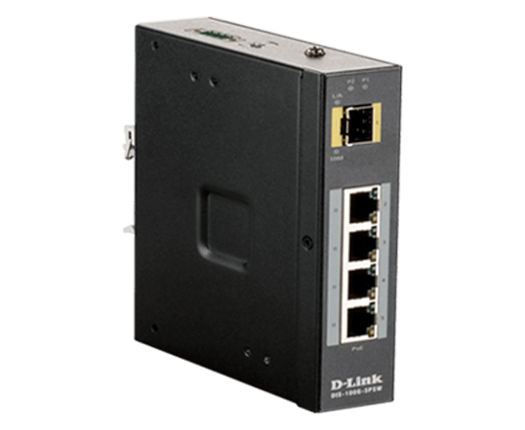 D-Link 5-Port Gigabit Unmanaged Industrial PoE Switch - (DIS-100G-5PSW)