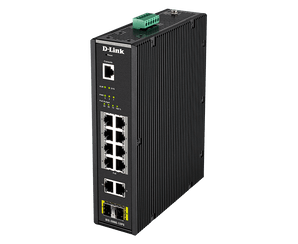 D-Link 12-Port Gigabit Smart Managed Industrial PoE Switch-240W PoE Budget - (DIS-200G-12PS)