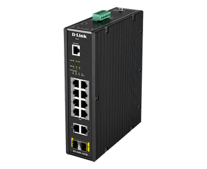 D-Link 12-Port Gigabit Smart Managed Industrial PoE Switch-Wide Temp-240W PoE Budget - (DIS-200G-12PSW)