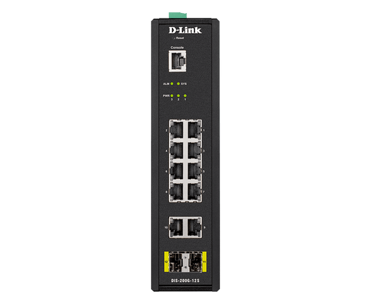 D-Link 12-Port Gigabit Smart Managed Industrial Switch - (DIS-200G-12S)