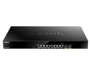 D-Link 8-Port Multi-Gigabit Ethernet Smart Managed PoE Switch with 2 10GbE SFP+ Ports - (DMS-1100-10TP)