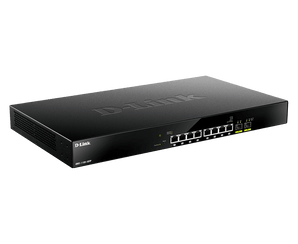 D-Link 8-Port Multi-Gigabit Ethernet Smart Managed PoE Switch with 2 10GbE SFP+ Ports - (DMS-1100-10TP)