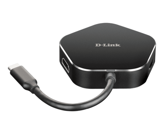 D-Link 4-in-1 USB-C Hub with HDMI and Power Delivery (Black) - (DUB-M420-US)