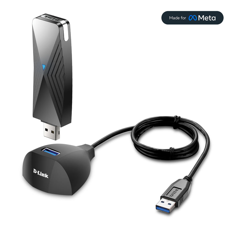 D-Link VR Air Bridge for Meta Quest 2/3/Pro - Dedicated WiFi 6 connection between Quest VR Headset and Gaming PC (DWA-F18)