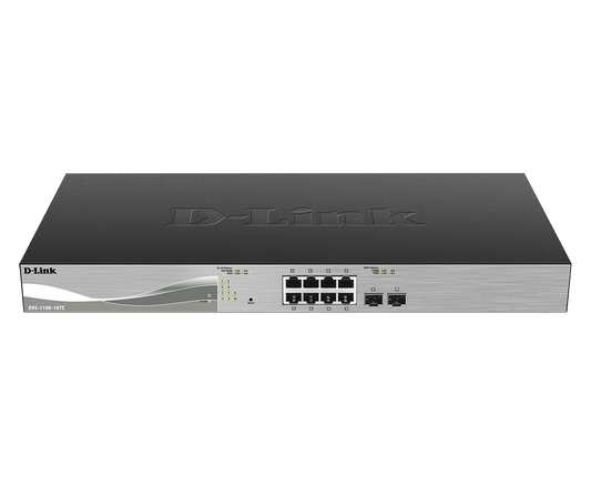D-Link 10-Port Gigabit Ethernet Web-Smart Managed Rack-Mount Switch - (DXS-1100-10TS)