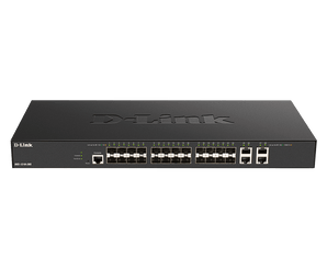 D-Link 28-Port 10GbE Smart Managed Fiber Switch | 24 x 10GbE SFP+ Fiber Ports + 4 x 10GbE SFP+ Uplink Ports | L3 Lite | VLAN | Optional D-View | NDAA Compliant -(DXS-1210-28S)