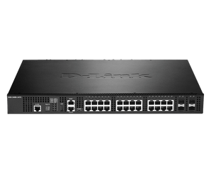 D-Link 24-Port 10BASE-T Gigabit Ethernet Managed Layer 3 Stackable Switch with 4 x 10GBase-T/SFP+ Combo Ports - (DXS-3400-24TC)