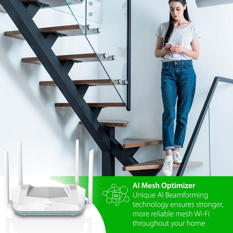 D-Link EAGLE PRO AI WiFi 6 AX3200 Gigabit Smart Mesh Router (R32)