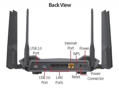D-Link EXO|AX Bundle - WiFi 6 - (AX4800) Mesh Router & WiFi 6 - (AX1800) Mesh Extender - (W6BKT1) - Helps Coverage, Through-put, and is Expandable